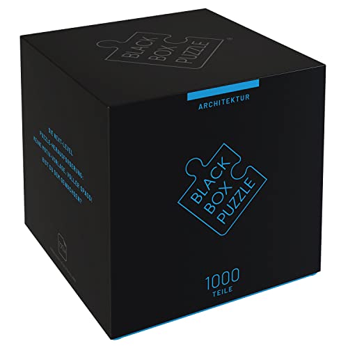 Black Box Puzzle 1000 Teile, Blackbox Puzzel mit Überraschungs-Motiv ohne Vorlage, Impossible Puzzle schwer für Erwachsene und Kinder ab 14 Jahren, Puzzle Box Architektur 2023 Edition von Misu