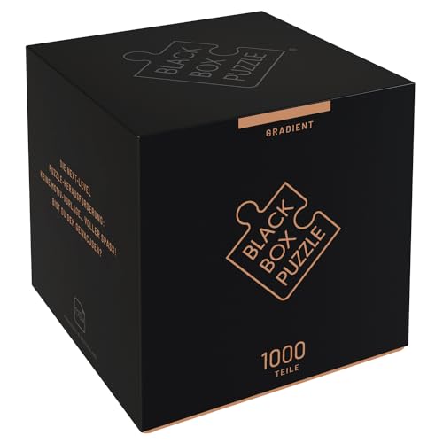 Black Box Puzzle 1000 Teile, Blackbox Puzzel mit Überraschungs-Motiv ohne Vorlage, Impossible Puzzle schwer für Erwachsene und Kinder ab 14 Jahren, Puzzle Box Gradient 2023 Edition von Misu