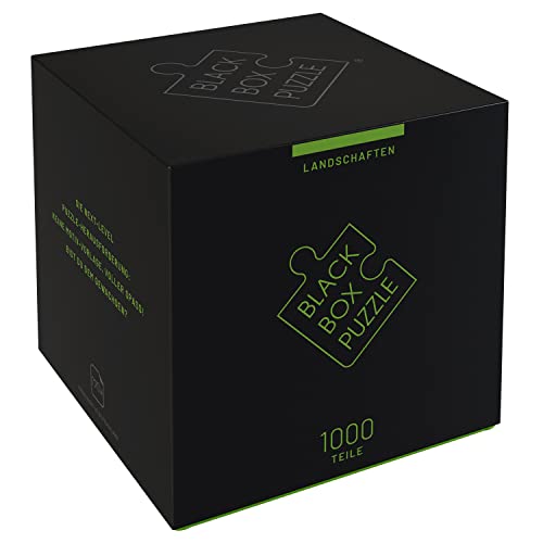 Black Box Puzzle 1000 Teile, Blackbox Puzzel mit Überraschungs-Motiv ohne Vorlage, Impossible Puzzle schwer für Erwachsene und Kinder ab 14 Jahren, Puzzle Box Landschaft 2022 Edition von Misu