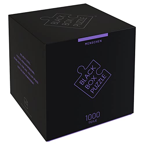 Black Box Puzzle 1000 Teile, Blackbox Puzzel mit Überraschungs-Motiv ohne Vorlage, Impossible Puzzle schwer für Erwachsene und Kinder ab 14 Jahren, Puzzle Box Menschen 2023 Edition von Misu
