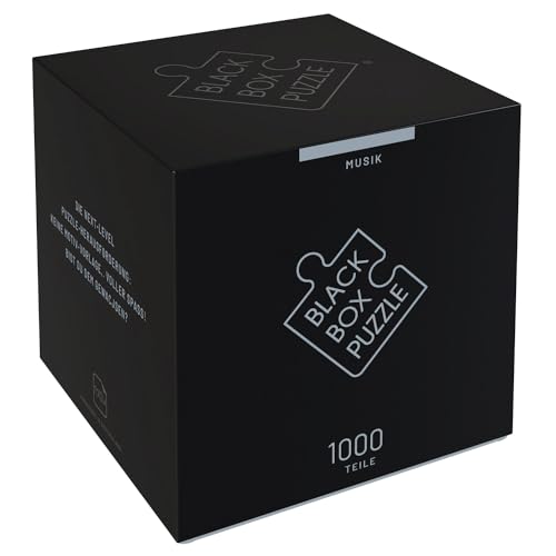 Black Box Puzzle 1000 Teile, Blackbox Puzzel mit Überraschungs-Motiv ohne Vorlage, Impossible Puzzle schwer für Erwachsene und Kinder ab 14 Jahren, Puzzle Box Musik 2023 Edition von Misu