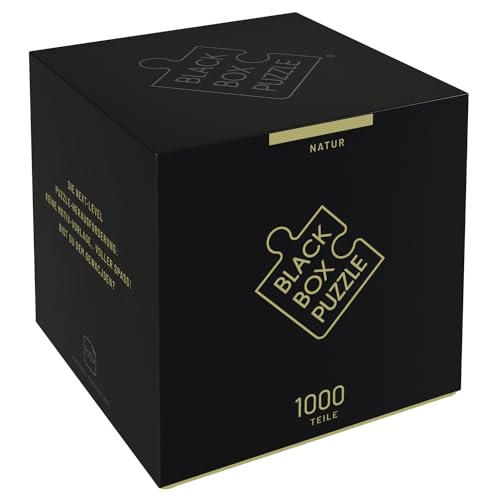 Black Box Puzzle 1000 Teile, Blackbox Puzzel mit Überraschungs-Motiv ohne Vorlage, Impossible Puzzle schwer für Erwachsene und Kinder ab 14 Jahren, Puzzle Box Natur 2023 Edition von Misu
