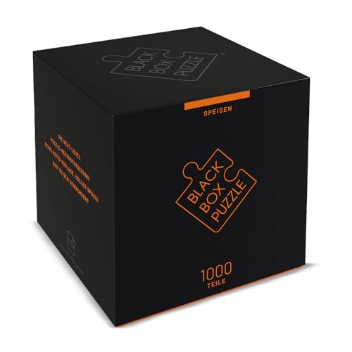 Misu Black Box Puzzle 1000 Teile, Blackbox Puzzel mit Überraschungs-Motiv ohne Vorlage, Impossible Puzzle schwer für Erwachsene und Kinder ab 14 Jahren, Puzzle Box Speisen 2022 Edition von Misu