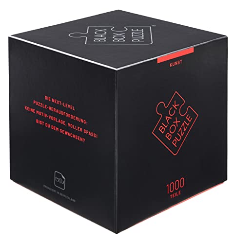 Black Box Puzzle 1000 Teile, Blackbox Puzzel mit Überraschungs-Motiv ohne Vorlage, Impossible Puzzle schwer für Erwachsene und Kinder ab 14 Jahren, Puzzle Box Kunst Edition 2021 von Misu