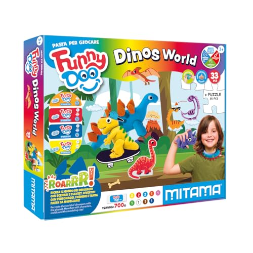 Mitama Spielbox Dinos World, Modelliermasse, 33 Teile, ab 3 Jahren, Spiel und Freizeit, Kinder Mitama Spielbox Dinos World, Modelliermasse, 33 Teile, ab 3 Jahren, Spiel und Freizeit, Kinder von Mitama