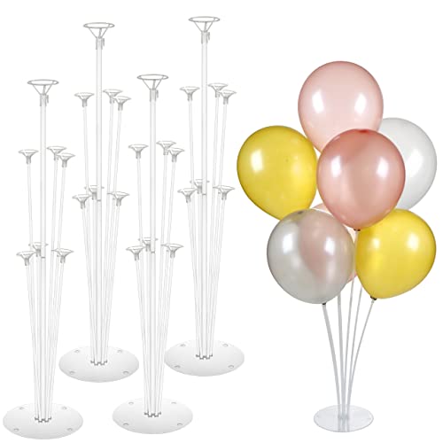 Mitavo 4 Stück Luftballon Halter mit 28 Ballons, Ballon Ständer, Ballon Stick Halter für Hochzeit, Geburtstag, Party, Transparent Mitavo 4 Stück Luftballon Halter mit 28 Ballons, Ballon Ständer, Ballon Stick Halter für Hochzeit, Geburtstag, Party, Transparent von Mitavo