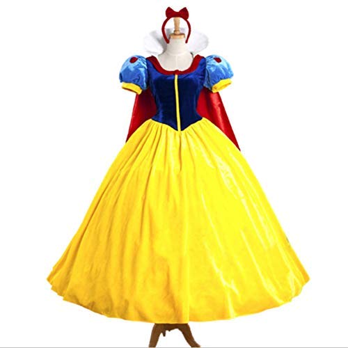 Mitef Halloween Fairy Story Klassisches Schneewittchen Prinzessin Kostüm für Damen, Kleid, Petticoat und Kopfbedeckung, L Mitef Halloween Fairy Story Klassisches Schneewittchen Prinzessin Kostüm für Damen, Kleid, Petticoat und Kopfbedeckung, L von Mitef