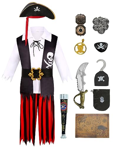 Miulruma Piratenkostüm für Kinder, Jungen, Halloween-Kostüm, Cosplay, Rollenspiel, MA038M Miulruma Piratenkostüm für Kinder, Jungen, Halloween-Kostüm, Cosplay, Rollenspiel, MA038M von Miulruma