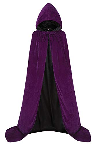 Umhang mit Kapuze, wendbar, Samt, Satin, Renaissance, Mittelalter, Halloween, Weihnachten, Cosplay, Kostüme, Grün MA017PRL Umhang mit Kapuze, wendbar, Samt, Satin, Renaissance, Mittelalter, Halloween, Weihnachten, Cosplay, Kostüme, Grün MA017PRL von Miulruma