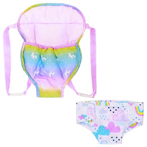 Babypuppentrage Rückentrage für Puppen Puppentragegurt Bauchtrage Puppenwindeln Windeln für 14-18 Zoll Babypuppen Babytrage Verstellbaren Träger Puppezubehör Puppengurt Kuscheltiertrage für Mädchen Babypuppentrage Rückentrage für Puppen Puppentragegurt Bauchtrage Puppenwindeln Windeln für 14-18 Zoll Babypuppen Babytrage Verstellbaren Träger Puppezubehör Puppengurt Kuscheltiertrage für Mädchen von Miunana