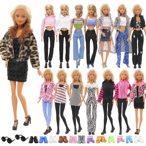 Miunana 17 Puppenkleidung 5 Fashion Kleidung Set 10 Schuhe 2 Sonnenbrillen, Outfits Kleider für 30 cm Mädchen Puppen Miunana 17 Puppenkleidung 5 Fashion Kleidung Set 10 Schuhe 2 Sonnenbrillen, Outfits Kleider für 30 cm Mädchen Puppen von Miunana