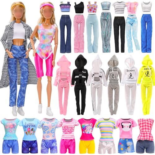 Miunana 8 Kleidung Set für Puppen Puppenkleidung Fashion Tops Bluse Hosen Badenanzüge Mantel Sportkleidung Puppenzubehör für 11,5 Zoll Mädchen Puppen Miunana 8 Kleidung Set für Puppen Puppenkleidung Fashion Tops Bluse Hosen Badenanzüge Mantel Sportkleidung Puppenzubehör für 11,5 Zoll Mädchen Puppen von Miunana