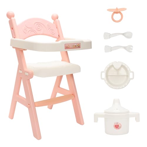 Miunana Babypuppe Zubehör Set Hochstuhl Fütterungszubehör Geschirr Set Babysitz 14-17 Zoll Babypuppen Schnuller Löffel Gabelplatte Flasche In Geschenkbox für Kleinkind Miunana Babypuppe Zubehör Set Hochstuhl Fütterungszubehör Geschirr Set Babysitz 14-17 Zoll Babypuppen Schnuller Löffel Gabelplatte Flasche In Geschenkbox für Kleinkind von Miunana