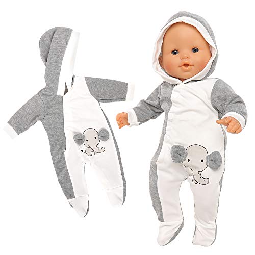 Miunana Kleidung Outfits für Baby Puppen, Puppenkleidung 35-43 cm (Elefant) von Miunana