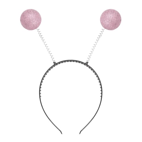 Miutii Alien Haarreif mit 2 runden schwingenden Bällen Glitzer Kopfschmuck Haarband Disco Bälle Kugeln Accessoire Karneval Fasching Mottoparty Rosa Einheitsgröße Miutii Alien Haarreif mit 2 runden schwingenden Bällen Glitzer Kopfschmuck Haarband Disco Bälle Kugeln Accessoire Karneval Fasching Mottoparty Rosa Einheitsgröße von Miutii