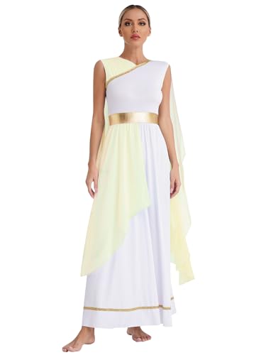 Miutii Damen Griechische Göttin Kostüm Antike Römische Kleid Königin Ägypten Toga Kleid Maxikleid Karneval Fasching Kostüm Champagne M Miutii Damen Griechische Göttin Kostüm Antike Römische Kleid Königin Ägypten Toga Kleid Maxikleid Karneval Fasching Kostüm Champagne M von Miutii