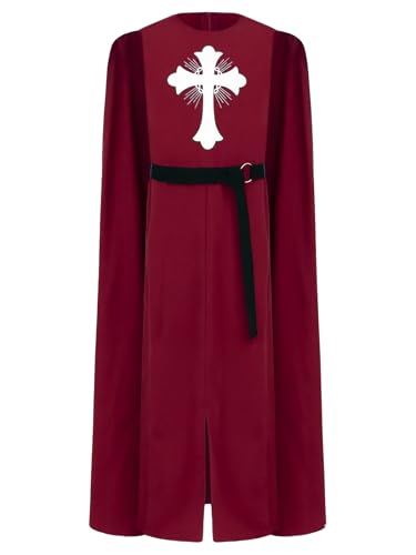 Miutii Jungen Ritter Kostüm Mittelalter Gladiator Robe mit Umhang Römischer Prinz Kostüm Ritter Kleidung Halloween Weihnachten Karneval Fasching Party Outfits Mahagoni 110-116 Miutii Jungen Ritter Kostüm Mittelalter Gladiator Robe mit Umhang Römischer Prinz Kostüm Ritter Kleidung Halloween Weihnachten Karneval Fasching Party Outfits Mahagoni 110-116 von Miutii