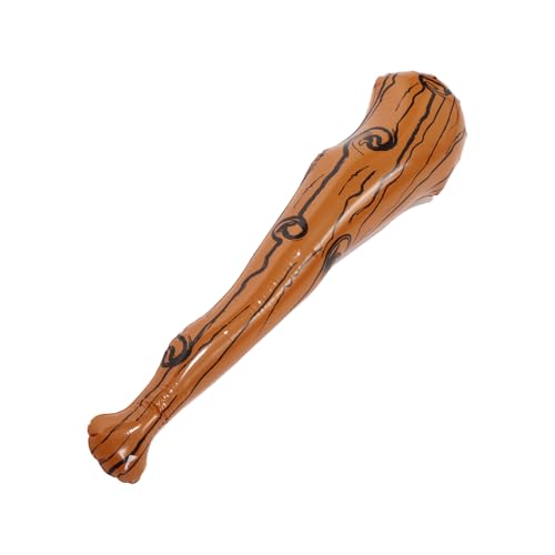 Miutii Kinder Aufblasbare Keule Braun Aufblasbare Höhlenmensch Stock Baseballschläger Cosplay Party Zubehör Gelb Einheitsgröße von Miutii