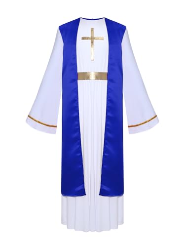 Miutii Kinder Jesus Kostüm Griechischer Gott Toga Gewand Krippenspiel Kostüm Halloween Weihnachten Karneval Party Outfits Royal Blau 122-128 Miutii Kinder Jesus Kostüm Griechischer Gott Toga Gewand Krippenspiel Kostüm Halloween Weihnachten Karneval Party Outfits Royal Blau 122-128 von Miutii