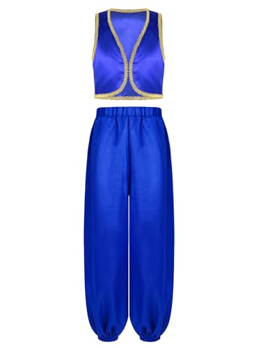 Miutii Kinder Jungen Arabische Kleidung Mittelalter Weste + Haremshose Arabische Prinz Kostüm Dieb Wunderlampe Karneval Fasching Party Outfits Blau 170-176 Miutii Kinder Jungen Arabische Kleidung Mittelalter Weste + Haremshose Arabische Prinz Kostüm Dieb Wunderlampe Karneval Fasching Party Outfits Blau 170-176 von Miutii