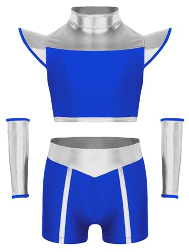 Miutii Mädchen Alien Kleidung Glänzend Weltall Astronauten Kostüm Metallic Crop Tops + Shorts + Armband Space Girl Outfits Show Tanzkostüm Royal Blau 170-176 Miutii Mädchen Alien Kleidung Glänzend Weltall Astronauten Kostüm Metallic Crop Tops + Shorts + Armband Space Girl Outfits Show Tanzkostüm Royal Blau 170-176 von Miutii