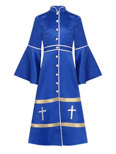 Miutii Mädchen Priester Robe Mönch Gewand Mittelalterliches Kleid + Kreuzkette Renaissance Kleid Halloween Karneval Fasching Partykleid Royal Blau 170-176 Miutii Mädchen Priester Robe Mönch Gewand Mittelalterliches Kleid + Kreuzkette Renaissance Kleid Halloween Karneval Fasching Partykleid Royal Blau 170-176 von Miutii