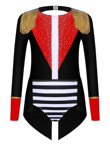 Miutii Mädchen Zirkus Kostüm Glitzer Body Overall Zirkusdirektor Uniform Ringmaster Outfits Halloween Weihnachten Karneval Tanzkostüm Schwarz 122-128 Miutii Mädchen Zirkus Kostüm Glitzer Body Overall Zirkusdirektor Uniform Ringmaster Outfits Halloween Weihnachten Karneval Tanzkostüm Schwarz 122-128 von Miutii