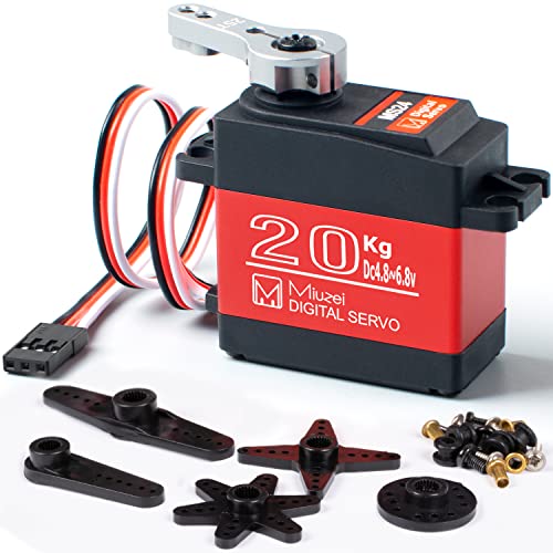 Miuzei 20KG Servo Motor High Torque Digital Servo Metal Waterproof 1/10 Scale Servo for R/C Car Robot, DS3218 Control Angle 270° Miuzei 20KG Servo Motor High Torque Digital Servo Metal Waterproof 1/10 Scale Servo for R/C Car Robot, DS3218 Control Angle 270° von Miuzei