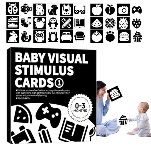 Mixnexorad Babys Sinneskarte,Baby Aktivitätskarten Schwarz Weiß Set - Interaktive Lernkarten Für Kleinkinder Und Mädchen Mixnexorad Babys Sinneskarte,Baby Aktivitätskarten Schwarz Weiß Set - Interaktive Lernkarten Für Kleinkinder Und Mädchen von Mixnexorad