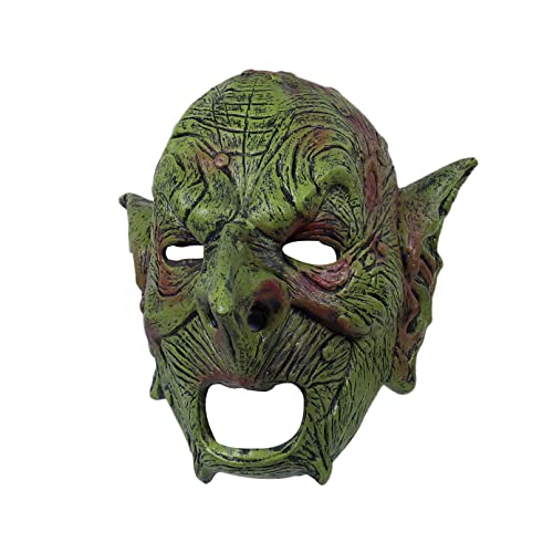 Miyabitors Cosplay Maske Kobold Maske Böser Orc Maske Gruselige Zwerg Maske Halloween Kostüm Helm Requisiten von Miyabitors