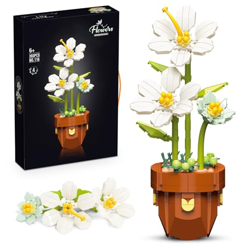 Miyacare Botanische Lilie, 393 PCS Blumen Bausteine, Kreatives Bauset für Erwachsene, Pflegeleichte Spielzeug-Pflanze, Home und Zimmer-Deko, Geschenke zum Muttertag (Lilie) von Miyacare
