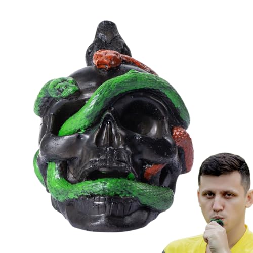 Miyanvuo Totenkopf Geisterpfeife | Halloween Totenkopf Schlange Kreischende Todespfeife,Mehrfunktionales Streichspielzeug für Geisterhausfest und Halloween Kostümpartys Miyanvuo Totenkopf Geisterpfeife | Halloween Totenkopf Schlange Kreischende Todespfeife,Mehrfunktionales Streichspielzeug für Geisterhausfest und Halloween Kostümpartys von Miyanvuo