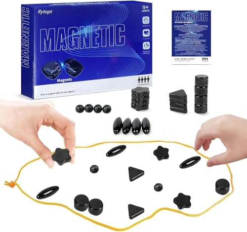 MIZIJIA Magnetisches Schachspiel für Kinder & Erwachsene - Reiseschach mit Haltefunktion, Kompaktes Strategiespiel für Familie & Reise (Verschiedene Schachfiguren) von Mizijia