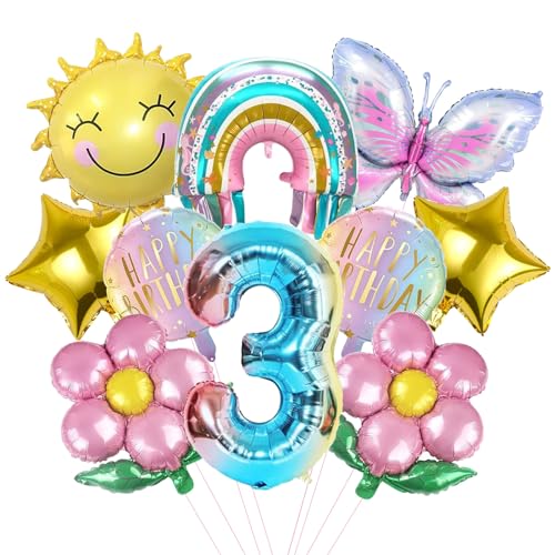 Mizijia 10 Stück Schmetterlinge Geburtstagsdeko 3 Jahre Junge Mädchen, Luftballons Set, Party Deko, Folienballon, Kinder Geburtstag Luftballons (3) Mizijia 10 Stück Schmetterlinge Geburtstagsdeko 3 Jahre Junge Mädchen, Luftballons Set, Party Deko, Folienballon, Kinder Geburtstag Luftballons (3) von Mizijia