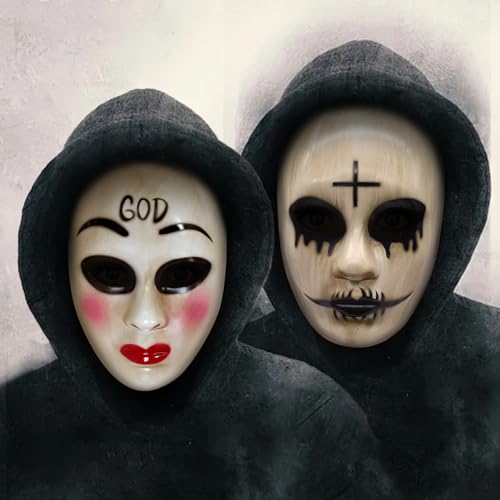 Mizijia 2 Stück The Purg Anarchy God und Cross Killer Maske - Halloween Horror Gruselige Masken für Erwachsene, Karneval Kostüme, Cosplay Maskerade, Clown Party Mizijia 2 Stück The Purg Anarchy God und Cross Killer Maske - Halloween Horror Gruselige Masken für Erwachsene, Karneval Kostüme, Cosplay Maskerade, Clown Party von Mizijia