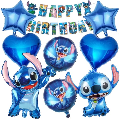 Mizijia 9 Stück Stich Geburtstagsdeko Junge Mädchen, Stich Luftballons Geburtstag Set, Kindergeburtstag Folienballon, Geburtstag Party Deko Ballons Set für Kinder Mizijia 9 Stück Stich Geburtstagsdeko Junge Mädchen, Stich Luftballons Geburtstag Set, Kindergeburtstag Folienballon, Geburtstag Party Deko Ballons Set für Kinder von Mizijia