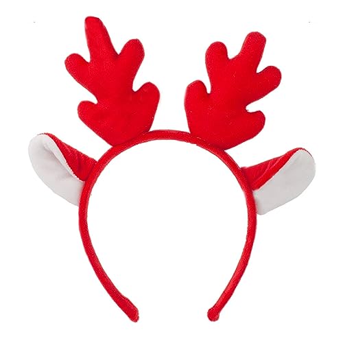 Mjaie Plüsch-Kopfbedeckung, Weihnachts-Horn, Haarreifen, festliche Stirnbänder, niedlicher Kopfschmuck für Halloween, Party, Dekoration, Weihnachts-Kopfschmuck Mjaie Plüsch-Kopfbedeckung, Weihnachts-Horn, Haarreifen, festliche Stirnbänder, niedlicher Kopfschmuck für Halloween, Party, Dekoration, Weihnachts-Kopfschmuck von Mjaie