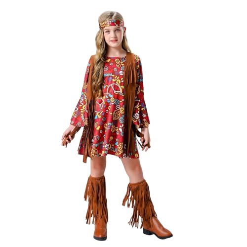 Mjjsk Cowgirl-Outfit für Kinder, lustiges Prinzessinnen-Halloween-Partykleid, Western-Thema, Kuh-Mädchen, Karnevalskleid, Neuheit Mode, rot, 5-6 Jahre Mjjsk Cowgirl-Outfit für Kinder, lustiges Prinzessinnen-Halloween-Partykleid, Western-Thema, Kuh-Mädchen, Karnevalskleid, Neuheit Mode, rot, 5-6 Jahre von Mjjsk