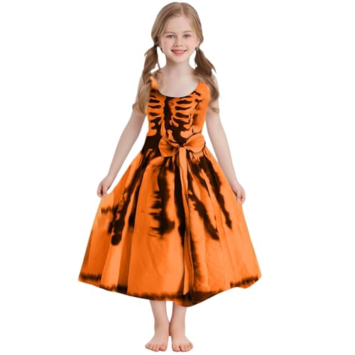 Mjjsk Halloween-Kleider für Mädchen, blutiger Geist, A-Linie, Kleid, Geburtstag, Karneval, gruselige Kostüme, Kindermode, lässig, festlich, Partykleid, A-3, Orange, 7-8 Jahre Mjjsk Halloween-Kleider für Mädchen, blutiger Geist, A-Linie, Kleid, Geburtstag, Karneval, gruselige Kostüme, Kindermode, lässig, festlich, Partykleid, A-3, Orange, 7-8 Jahre von Mjjsk