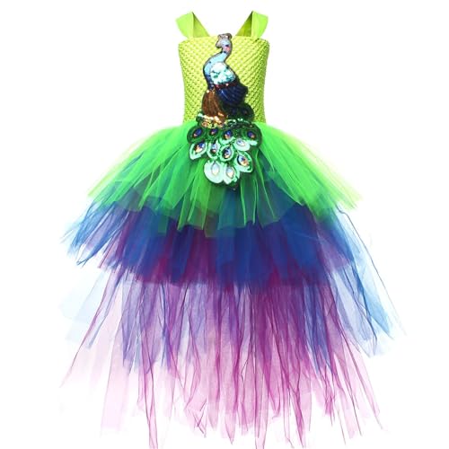 Mjjsk Halloween-Kostüm für Mädchen, Geburtstagsparty, Tüllkleid, Kinder, Spaghettiträger, Freizeitkleid, Kinder-Kürbis-Outfit, blau, 2-3 Jahre von Mjjsk