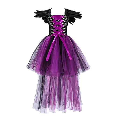 Mjjsk Halloween-Kostüm für Mädchen, Hexe, Prinzessin, festliches Karnevals-Outfit, Kindergeburtstag, Party, Tüllkleider, Kindermode, A-2, lila, 4-5 Jahre Mjjsk Halloween-Kostüm für Mädchen, Hexe, Prinzessin, festliches Karnevals-Outfit, Kindergeburtstag, Party, Tüllkleider, Kindermode, A-2, lila, 4-5 Jahre von Mjjsk