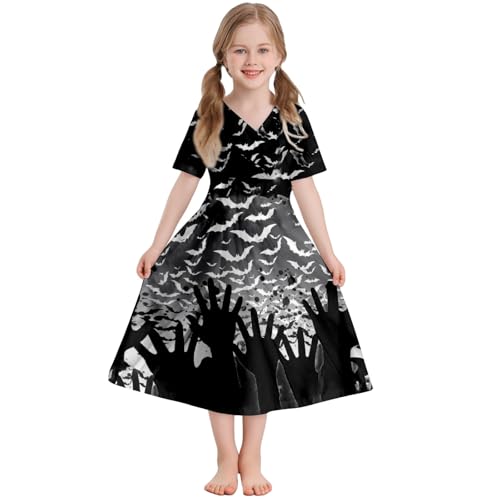 Mjjsk Halloween-Kostüm für Mädchen, gruselig, blutiger Geist, Kürbis, kurzärmelig, ausgestelltes Kleid, Kinder, lässig, Geburtstag, Party, festliche Outfits, A-1-schwarz, 12-13 Jahre Mjjsk Halloween-Kostüm für Mädchen, gruselig, blutiger Geist, Kürbis, kurzärmelig, ausgestelltes Kleid, Kinder, lässig, Geburtstag, Party, festliche Outfits, A-1-schwarz, 12-13 Jahre von Mjjsk