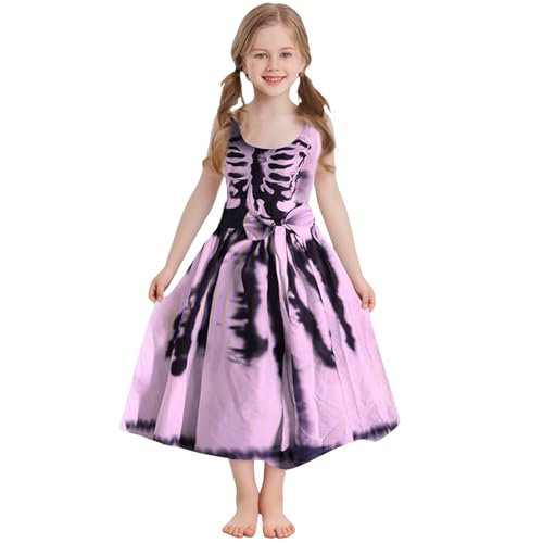 Mjjsk Halloween-Outfits für Mädchen, Kinder, blutiger Geisterdruck, ausgestelltes Kleid, ärmellos, Tunika, Geburtstag, Party, leger, Urlaubskleid, A-4, Rosa, 5-6 Jahre Mjjsk Halloween-Outfits für Mädchen, Kinder, blutiger Geisterdruck, ausgestelltes Kleid, ärmellos, Tunika, Geburtstag, Party, leger, Urlaubskleid, A-4, Rosa, 5-6 Jahre von Mjjsk