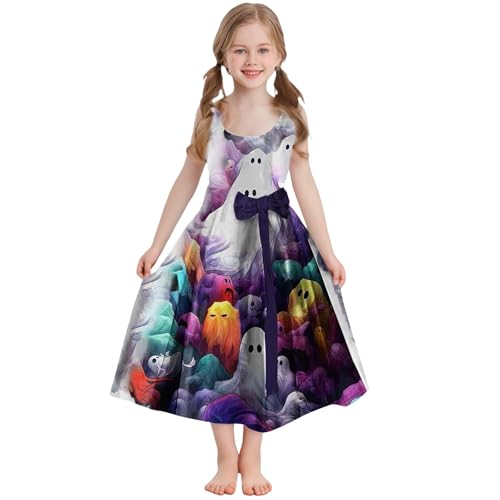 Mjjsk Halloween-Outfits für Mädchen, Kinder, blutiger Geisterdruck, ausgestelltes Kleid, ärmellos, Tunika, Geburtstagsparty, leger, Urlaubskleider, A-2, lila, 5-6 Jahre Mjjsk Halloween-Outfits für Mädchen, Kinder, blutiger Geisterdruck, ausgestelltes Kleid, ärmellos, Tunika, Geburtstagsparty, leger, Urlaubskleider, A-2, lila, 5-6 Jahre von Mjjsk