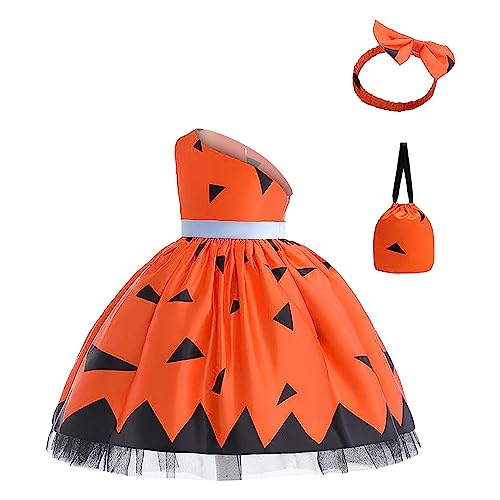 Mjjsk Mädchen Halloween Kleid Kinder Prinzessin Geburtstag Party Casual Kleid Ärmellos A-Linie Urlaub Kleider Mode Karneval Fasching Outfits, Orange, 4-5 Jahre Mjjsk Mädchen Halloween Kleid Kinder Prinzessin Geburtstag Party Casual Kleid Ärmellos A-Linie Urlaub Kleider Mode Karneval Fasching Outfits, Orange, 4-5 Jahre von Mjjsk
