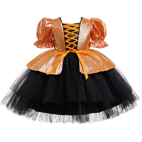 Mjjsk Mädchen Halloween Kleid Prinzessin Tüll Kleider Kinder Geburtstag Urlaub Party Abschlussball Kleid Kleinkind Karneval Welttag Fasching Outfit, A-5, Orange, 5-6 Jahre Mjjsk Mädchen Halloween Kleid Prinzessin Tüll Kleider Kinder Geburtstag Urlaub Party Abschlussball Kleid Kleinkind Karneval Welttag Fasching Outfit, A-5, Orange, 5-6 Jahre von Mjjsk