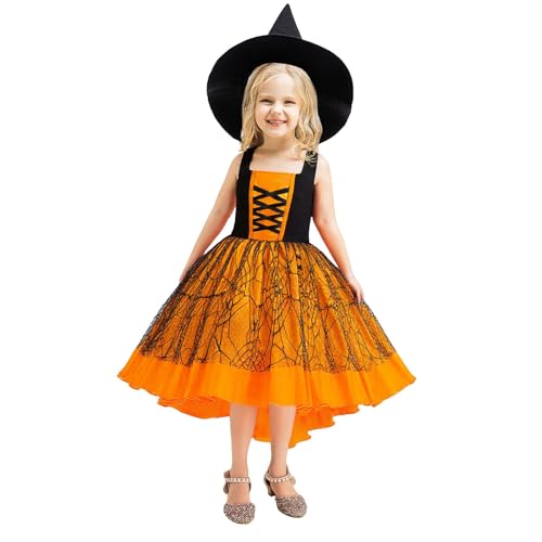 Mjjsk Mädchen Halloween Kleid Prinzessin Tüll Kleider Kinder Geburtstag Urlaub Party Abschlussball Kleid Kleinkind Karneval Welttag Fasching Outfit, A-6, Orange, 10 Jahre Mjjsk Mädchen Halloween Kleid Prinzessin Tüll Kleider Kinder Geburtstag Urlaub Party Abschlussball Kleid Kleinkind Karneval Welttag Fasching Outfit, A-6, Orange, 10 Jahre von Mjjsk