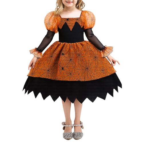 Mjjsk Mädchen Halloween Kleid Prinzessin Tüll Kleider Kinder Geburtstag Urlaub Party Abschlussball Kleid Kleinkind Karneval Welttag Fasching Outfit, A-7, Orange, 7-8 Jahre Mjjsk Mädchen Halloween Kleid Prinzessin Tüll Kleider Kinder Geburtstag Urlaub Party Abschlussball Kleid Kleinkind Karneval Welttag Fasching Outfit, A-7, Orange, 7-8 Jahre von Mjjsk