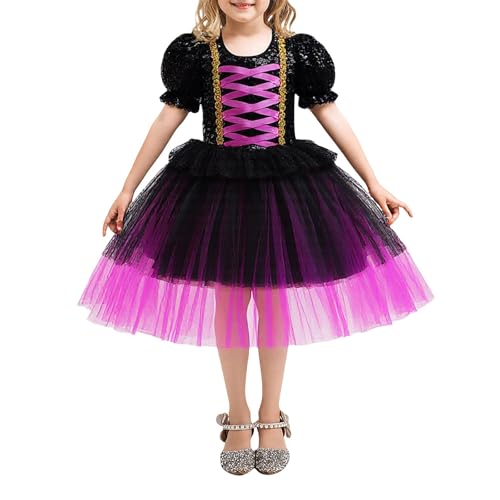 Mjjsk Mädchen Halloween Kleider Gothic Hexe Tüll Verkleidung Prinzessin Trendy Urlaub Geburtstag Party Kleid Pailletten Sparkly Karneval Outfit, violett, 7-8 Jahre Mjjsk Mädchen Halloween Kleider Gothic Hexe Tüll Verkleidung Prinzessin Trendy Urlaub Geburtstag Party Kleid Pailletten Sparkly Karneval Outfit, violett, 7-8 Jahre von Mjjsk
