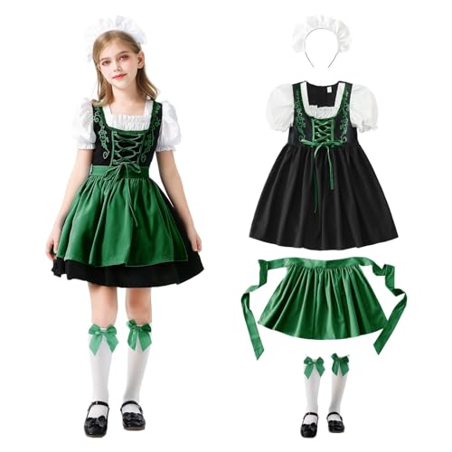 Mjjsk Mädchen Halloween Party Fancy Outfit Bayerisches Oktoberfest Traditionelles Kleid Kinder Deutsches Dirndl Kleid Festival Mode Freizeitkleider, grün, 4-5 Jahre Mjjsk Mädchen Halloween Party Fancy Outfit Bayerisches Oktoberfest Traditionelles Kleid Kinder Deutsches Dirndl Kleid Festival Mode Freizeitkleider, grün, 4-5 Jahre von Mjjsk